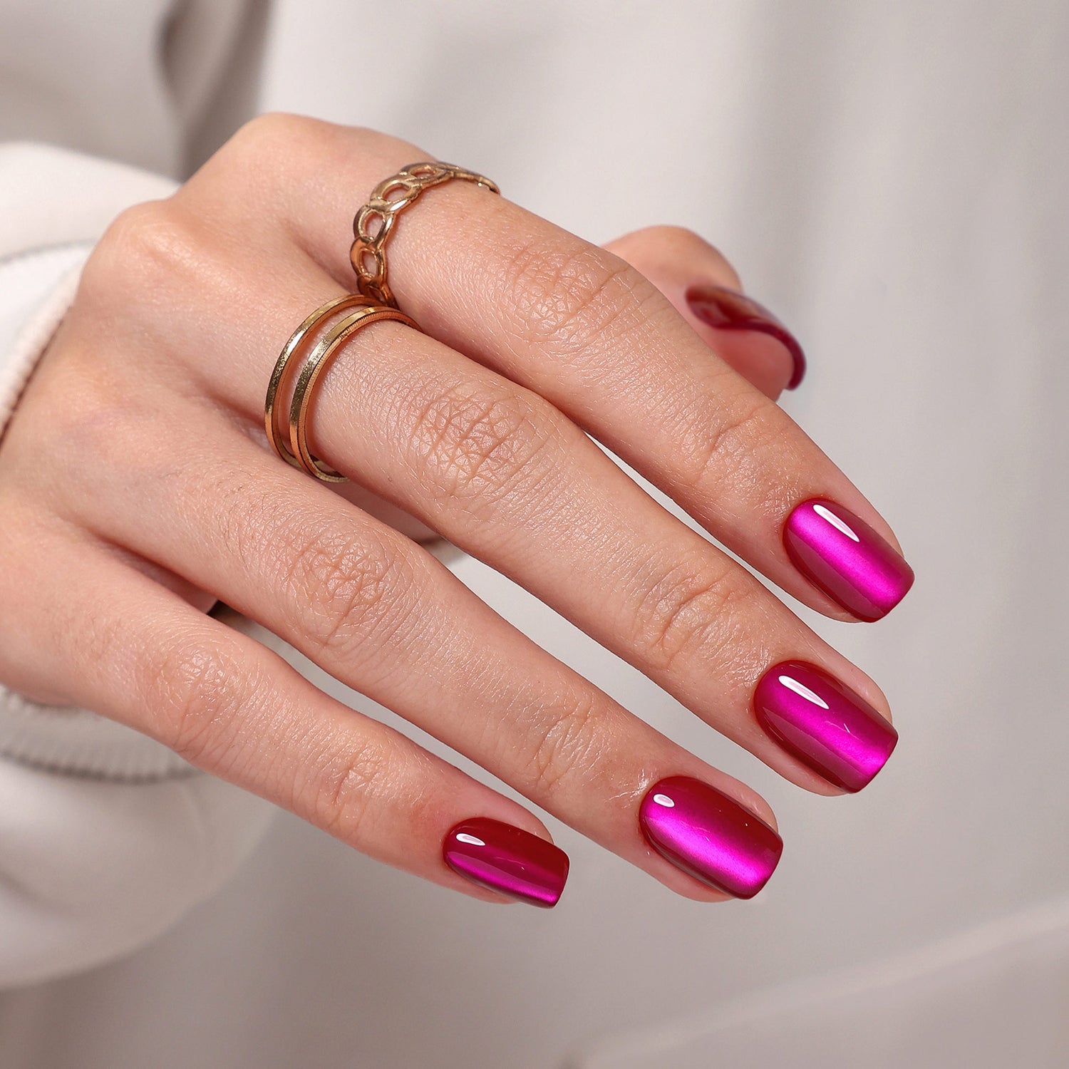 Berry Glow Salon Style Reusable Soft Gel Press on Nails product image 7 | SHANGMENG®