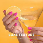Candy Pink Salon Style Reusable Soft Gel Press on Nails product image life styel luxe texture | SHANGMENG®