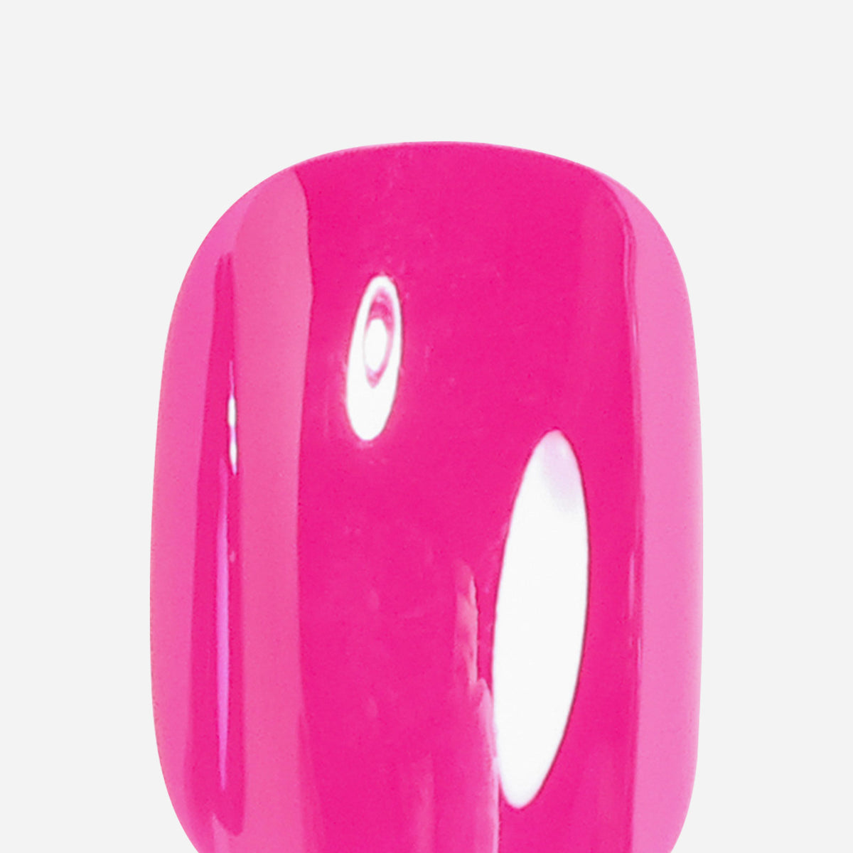 Candy Pink Salon Style Reusable Soft Gel Press on Nails product image single nail closeup | SHANGMENG®