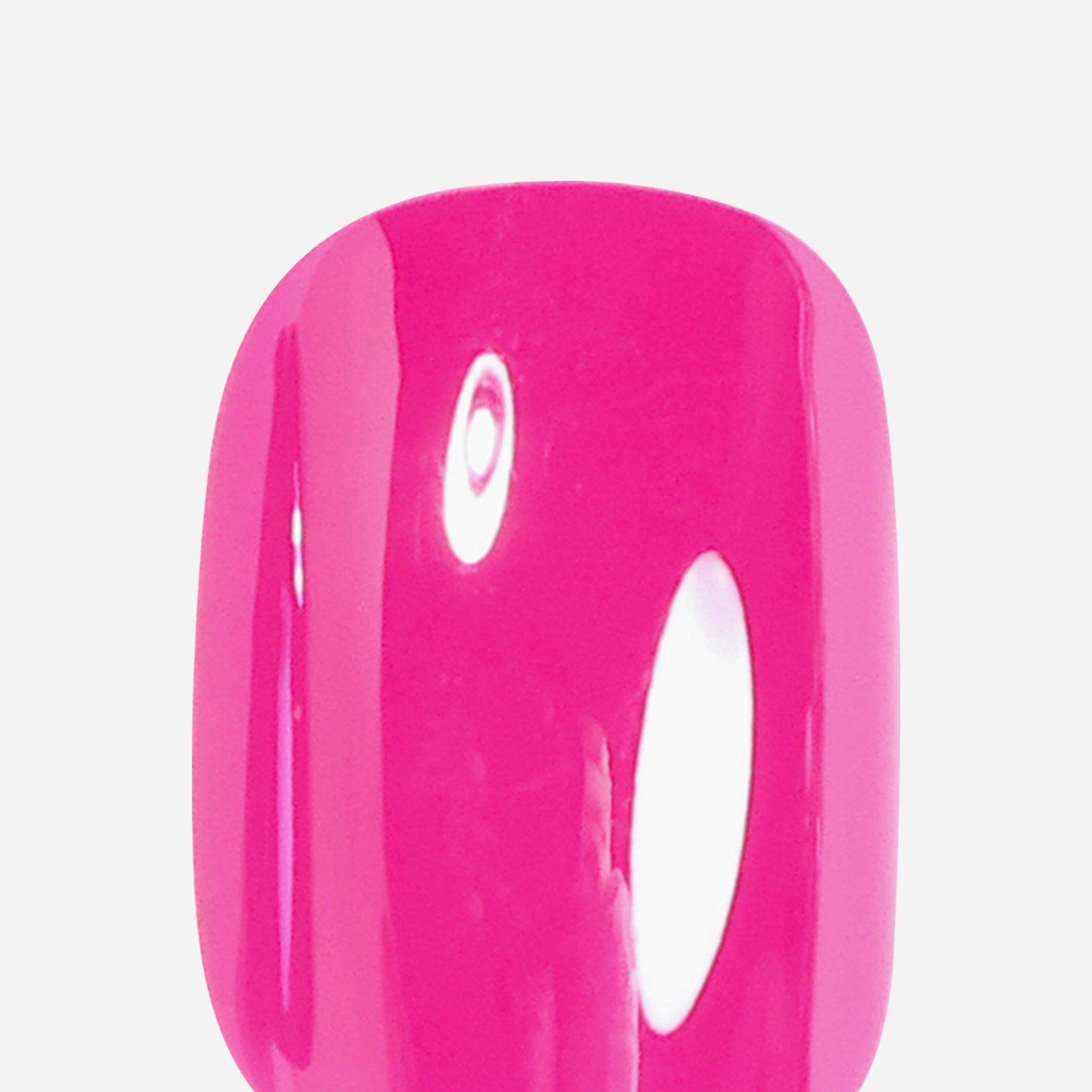 Candy Pink Salon Style Reusable Soft Gel Press on Nails product image single nail closeup | SHANGMENG®