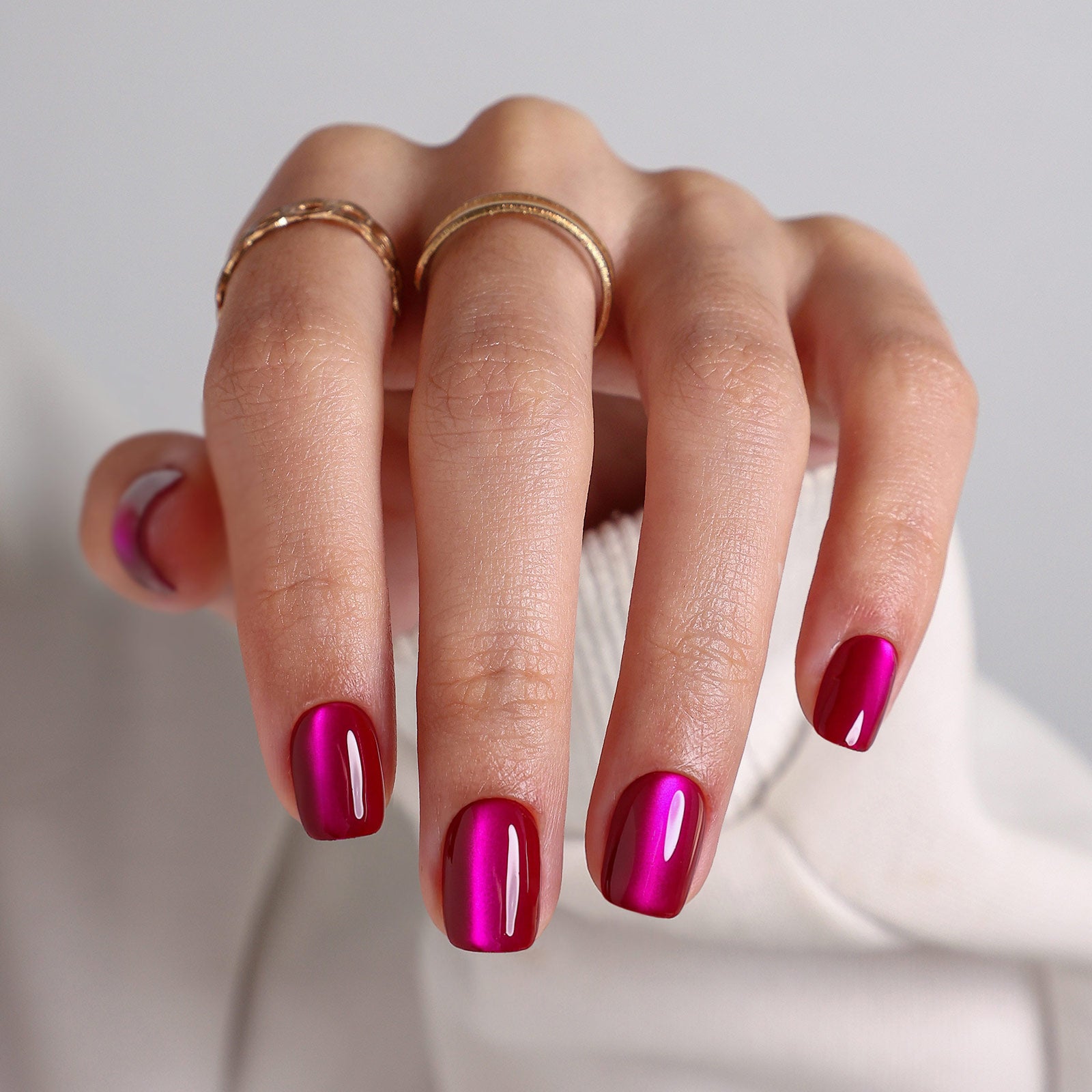 Berry Glow Salon Style Reusable Soft Gel Press on Nails product image 1 | SHANGMENG®