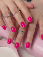 Hot Pink Extra Short Squoval Soft Gel Press-On Nails product video | XNPH2373(SH-4)
