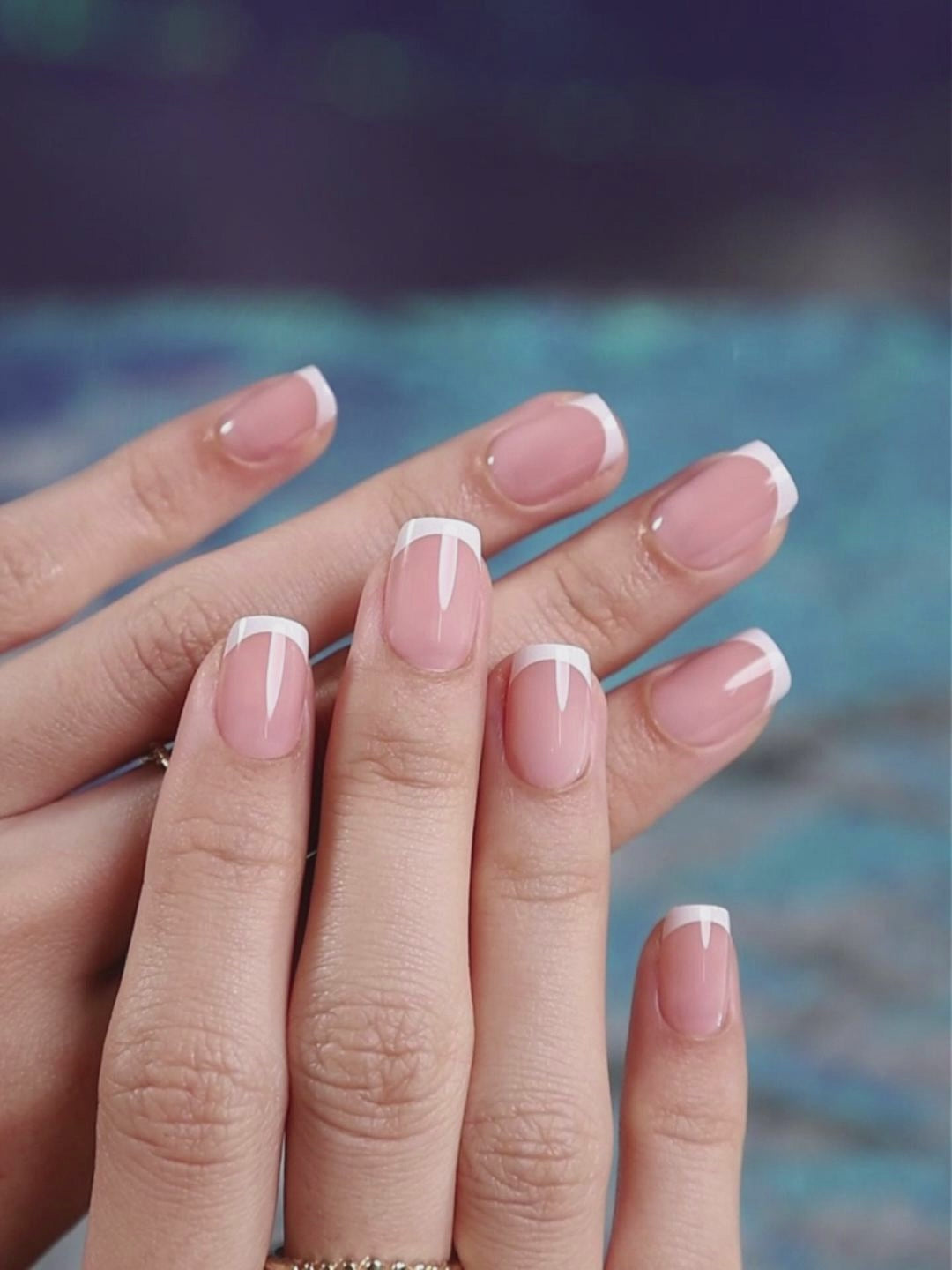 French White Tips Short Square Nails salon quality value comparison | SHANGMENG®