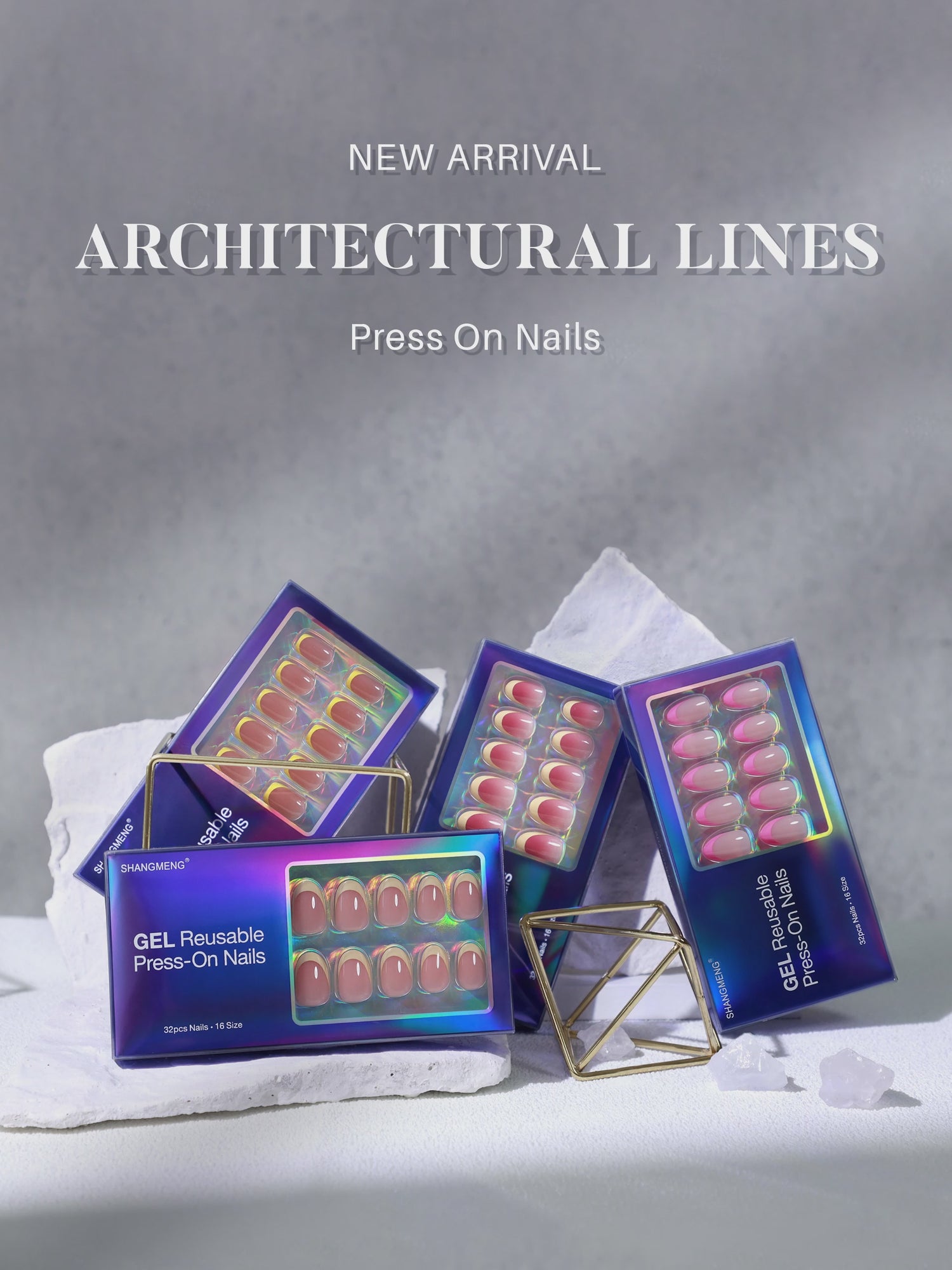Beige French Tip Oval Press on Nails