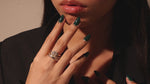Emerald Muse 3D Glitter Short Almond Press-On Nails product video | XNPH2424(MH-3)