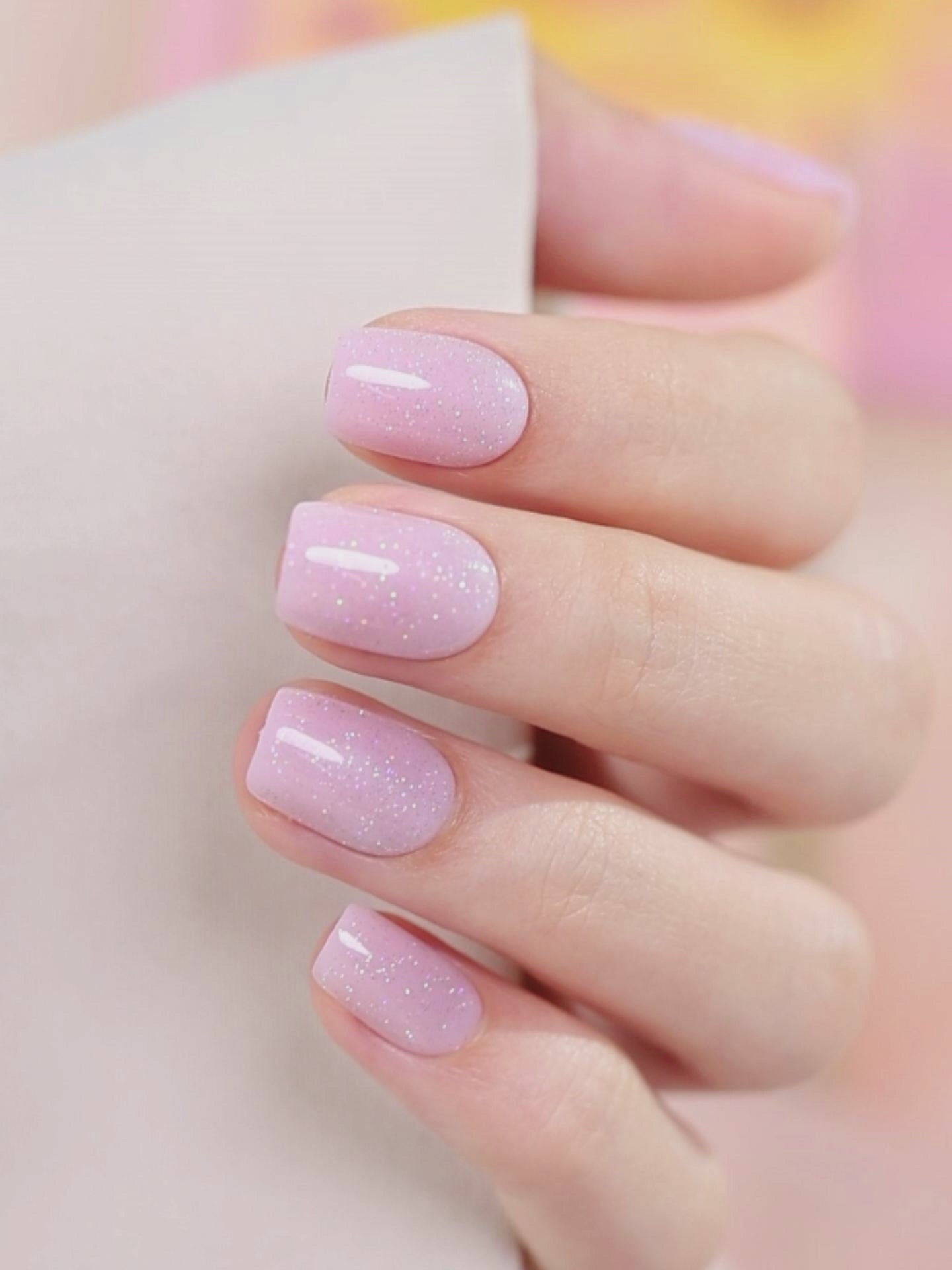 Glitter Shimmering Glam Pink Nails press on nails styling | SHANGMENG®