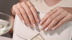 Champagne Toast Cat Eye Short Square Press-On Nails product video | XNMY319(MH-5)