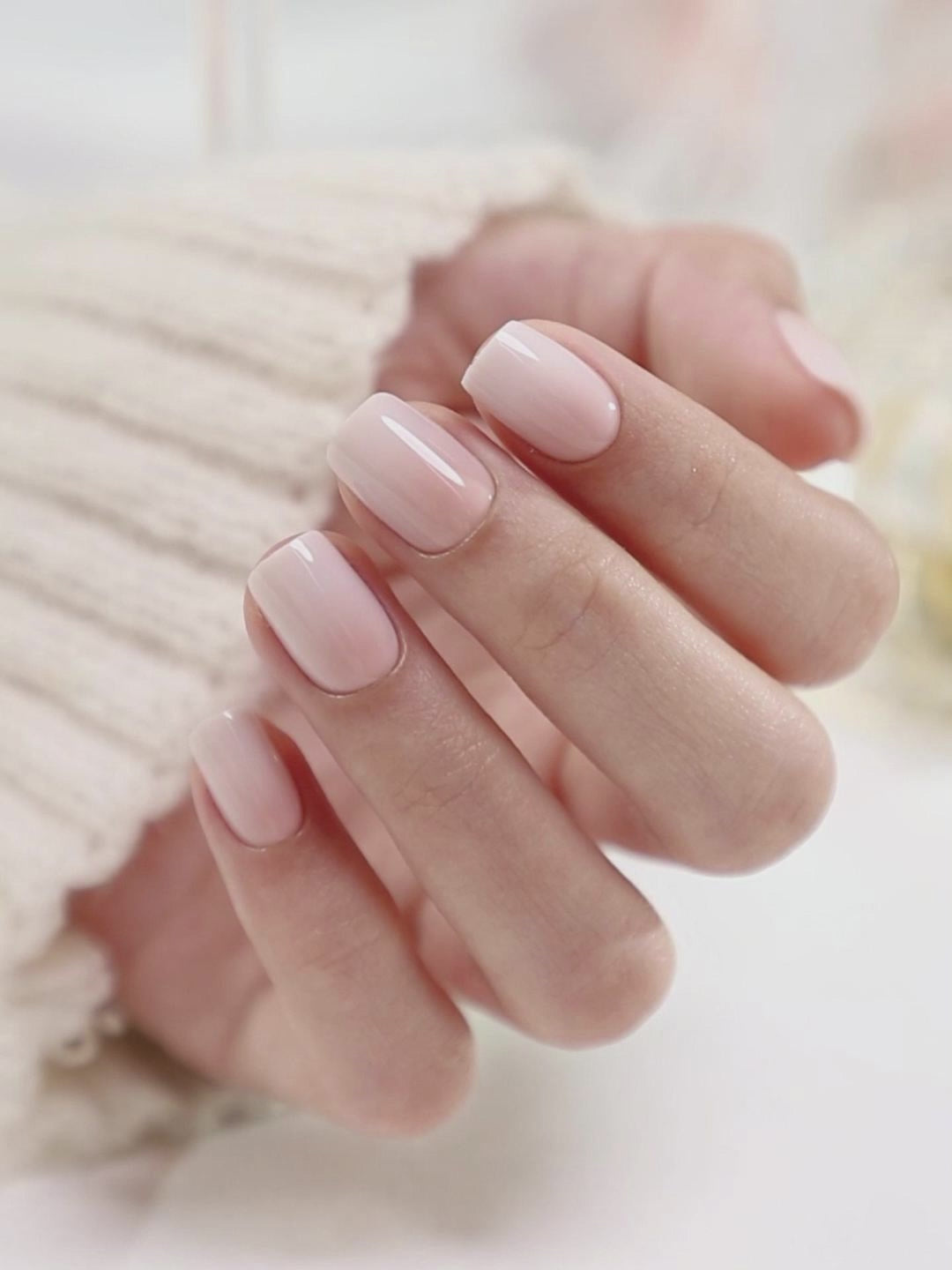 Peachy Nude Ombre Short Square Nails product image 9 | SHANGMENG®
