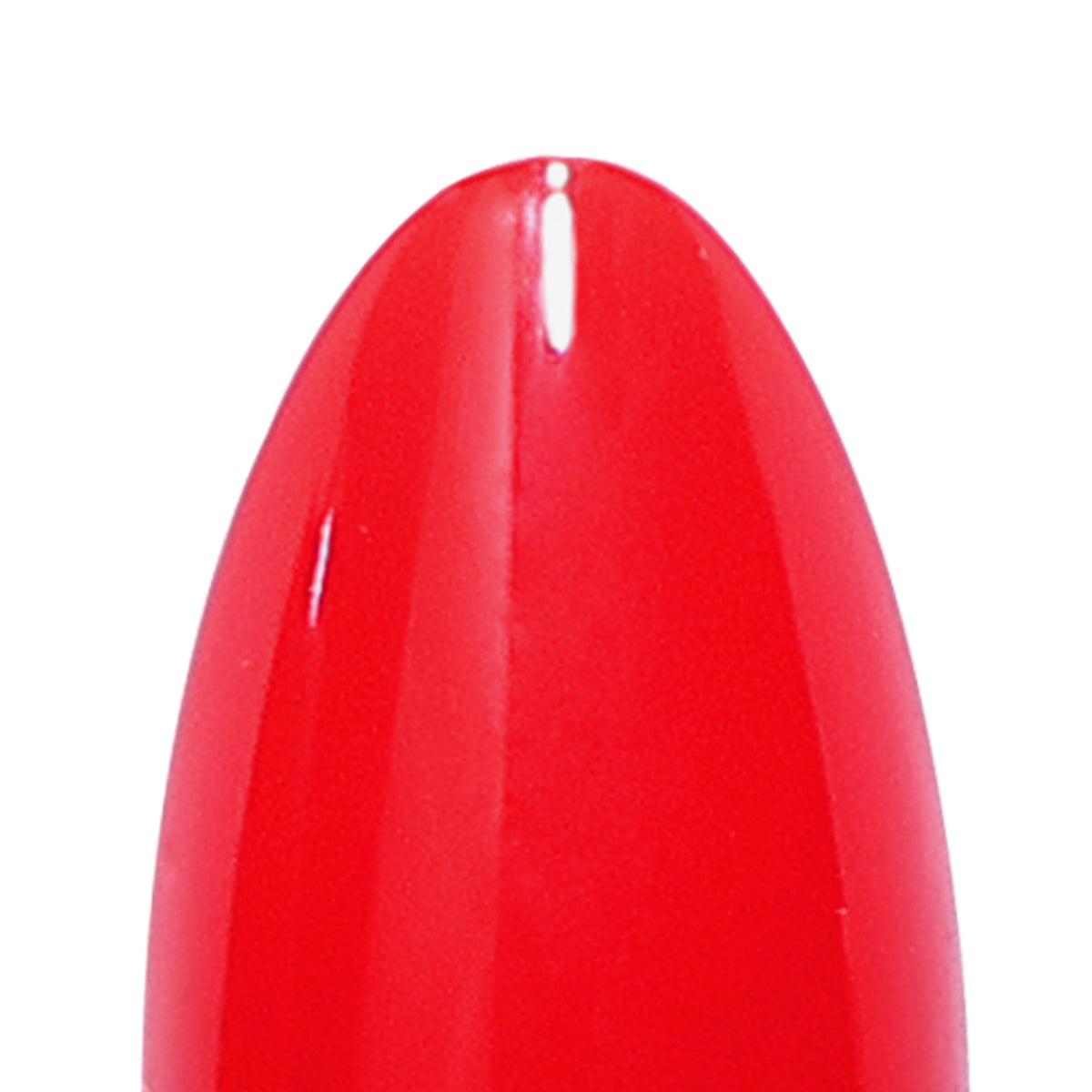 Classic Red Salon Style Reusable Soft Gel Press on Nailssingle nail closeup | SHANGMENG®