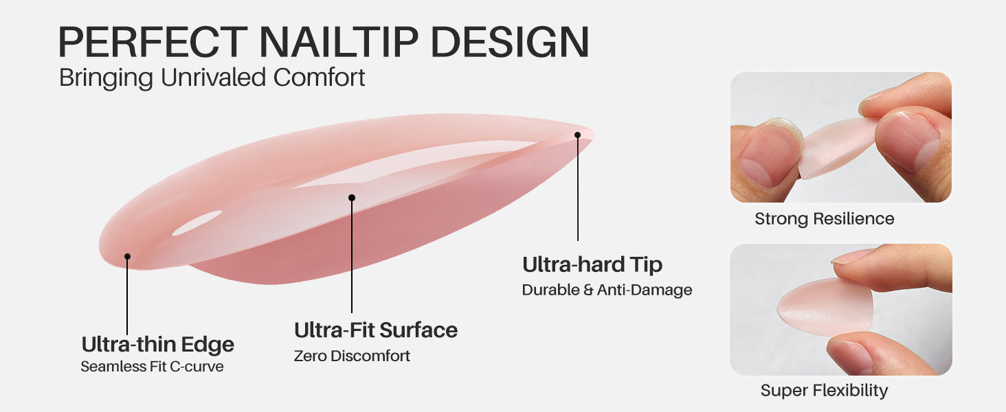 Cateye Nails with Red French Almond Press-ons detail image 1