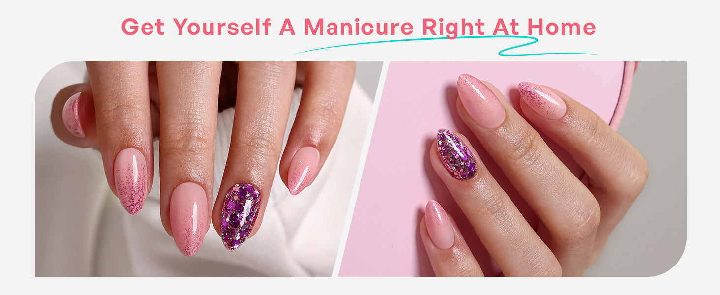 Rose Quartz Crush Reusable Soft Gel Press on Nails detail image 2
