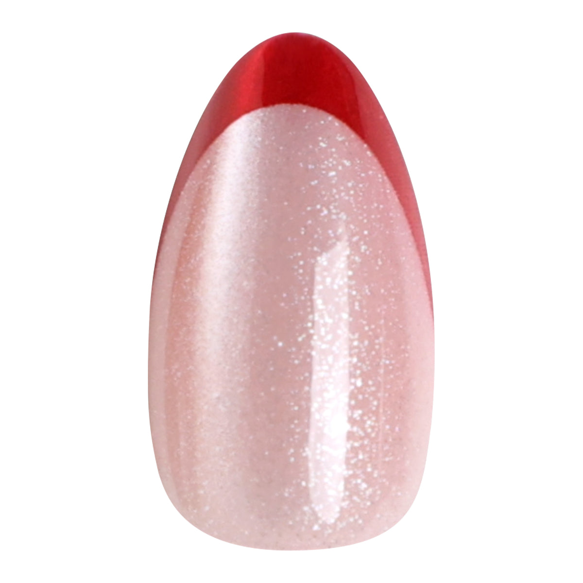 Rouge Pink Red Cat Eye French Short Almond single nail shape | SHANGMENG