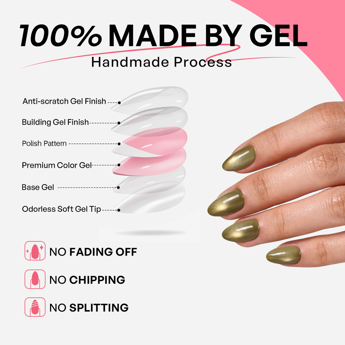Sage Orbit Green Cat Eye — Short Almond lifestyle atmosphere view | SHANGMENG®
