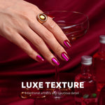 Berry Glow Salon Style Reusable Soft Gel Press on Nails Glossy cat-eye press-on nails on hand for evening wear | SHANGMENG®
