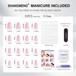 Almond SHANGMENG press-on nails