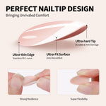 Glow in the Dark Short Almond Soft Gel Press on Nails vs others thickness resilience durability curvature comparison | SHANGMENG®