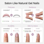 Chameleon Salon Style Reusable Soft Gel Press on Nails vs others thickness resilience durability curvature comparison | SHANG