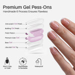 French Tip Chrome White Short Square Press on Nails product image 8 | SHANGMENG®
