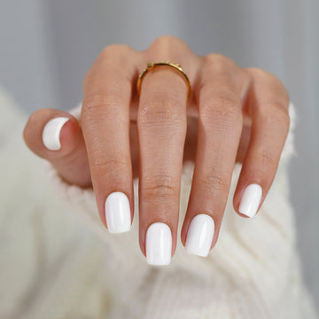 Unhas Soft Gel brancas clássicas — foto do produto | SHANGMENG®