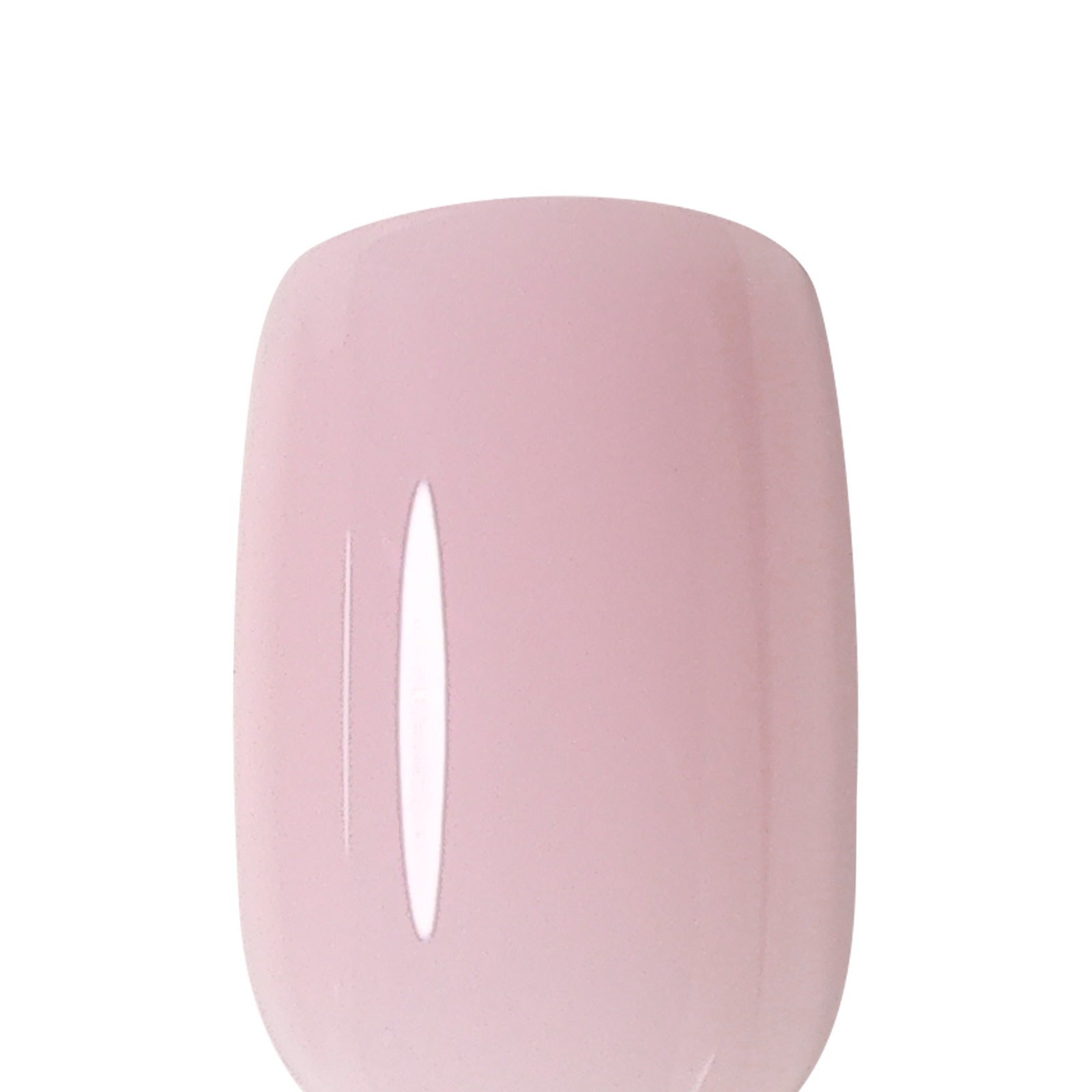 Soap Blush Pink Short Square Soft Gel Press-On Nails single nail finish close-up | SHANGMENG®