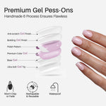 Soap Blush Pink Short Square Soft Gel Press-On Nails UV cure soft gel process | SHANGMENG®